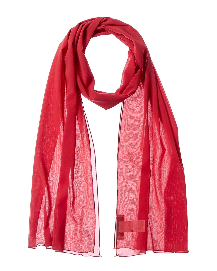 Dolce & Gabbana Chiffon Silk-blend Scarf In Red