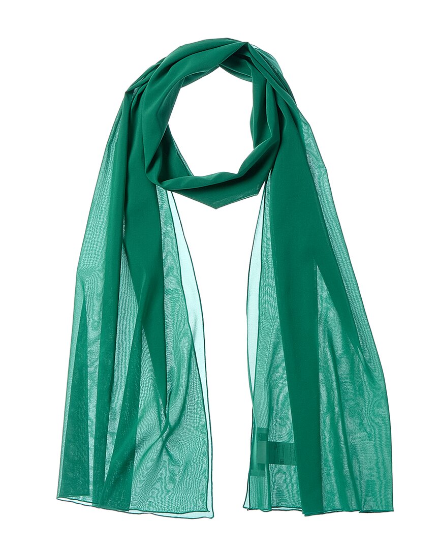 Dolce & Gabbana Chiffon Silk-blend Scarf In Green