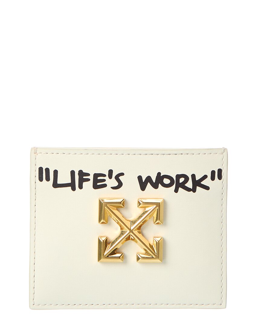 Off-white ™ Jitney Simple Leather Card Holder In White