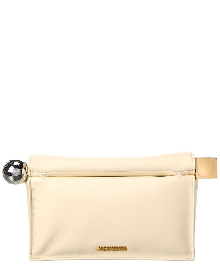 Jacquemus La Pochette Rond Carré Leather Clutch