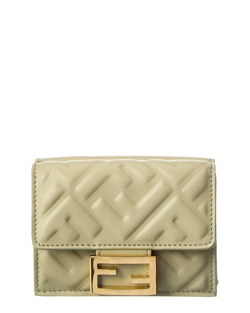 Fendi Micro Trifold Leather Wallet