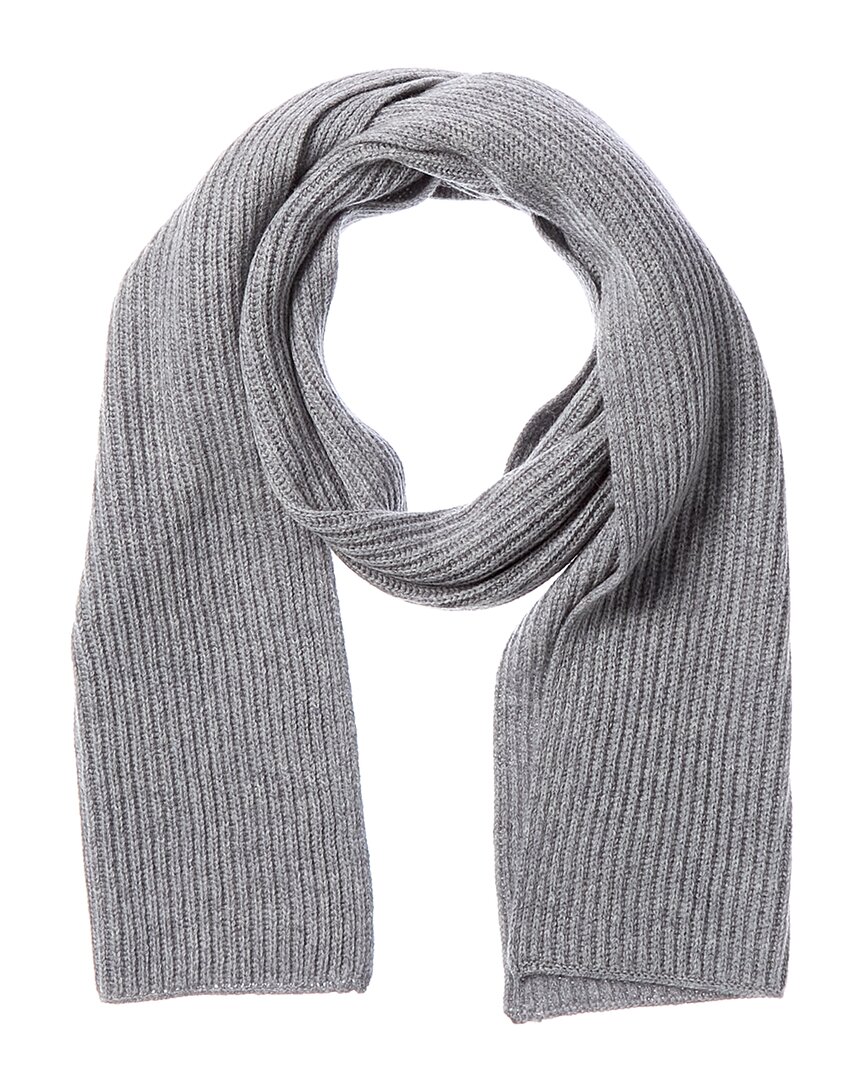 Naadam Collection Ribbed Wool & Cashmere-blend Scarf In Gray