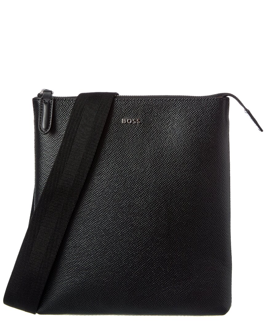 Hugo Boss Moonstruck Leather Envelope Bag In Black