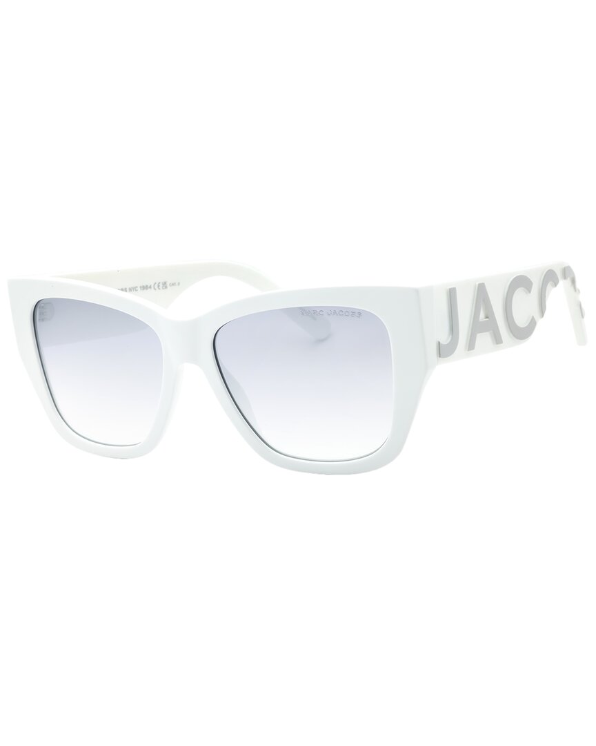 Marc Jacobs Grey Mirror Silver Butterfly Ladies Sunglasses Marc 695/s 0hym/ic 55 In White