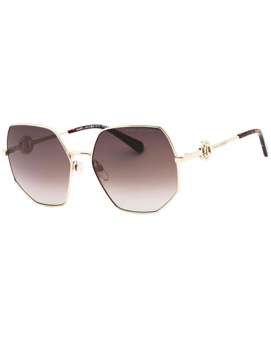 Marc Jacobs Brown Gradient Butterfly Ladies Sunglasses Marc 730/s 006j/ha 59 In Brown