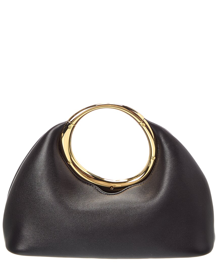 Jacquemus The Calino Small Leather Clutch In Black