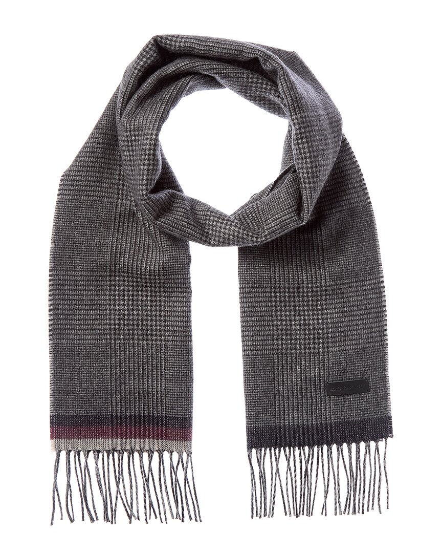 Bruno Magli Silk & Cashmere-blend Scarf In Gray