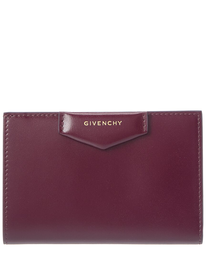 Givenchy Antigona Leather Card Case In Red