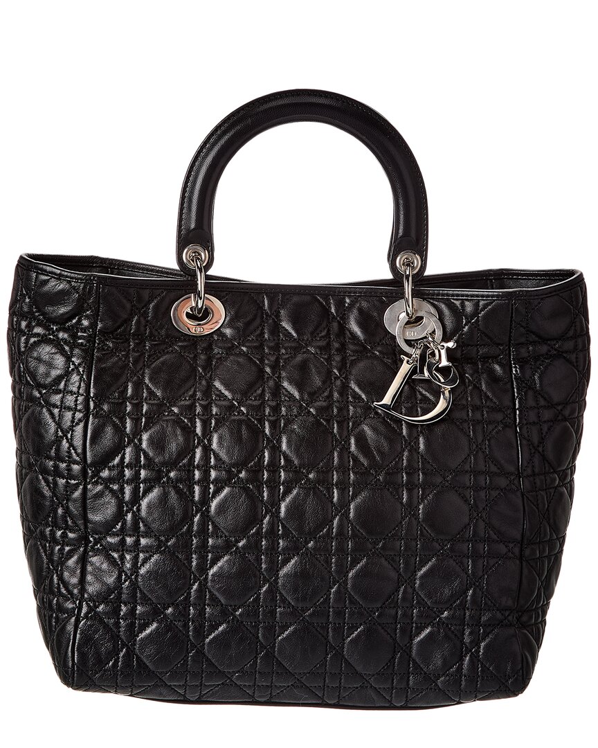 Dior Black Lambskin Leather Lady  (authentic Pre-loved)