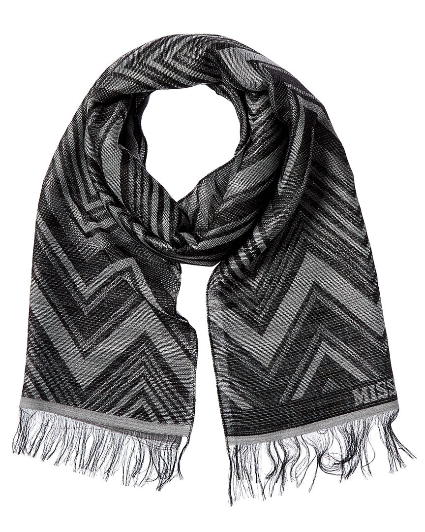 Missoni Wool-blend Scarf In Black