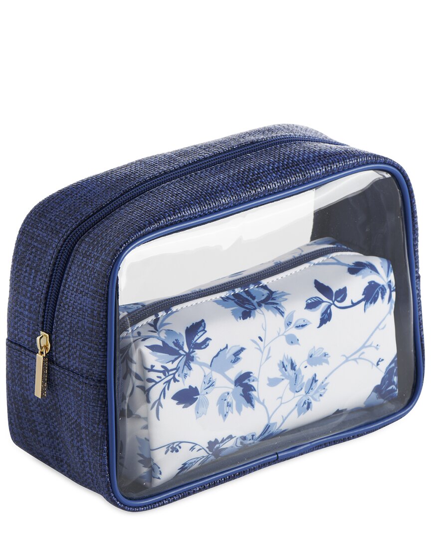 Shiraleah Pretty Set Of 2 Cosmetic Cases In Blue