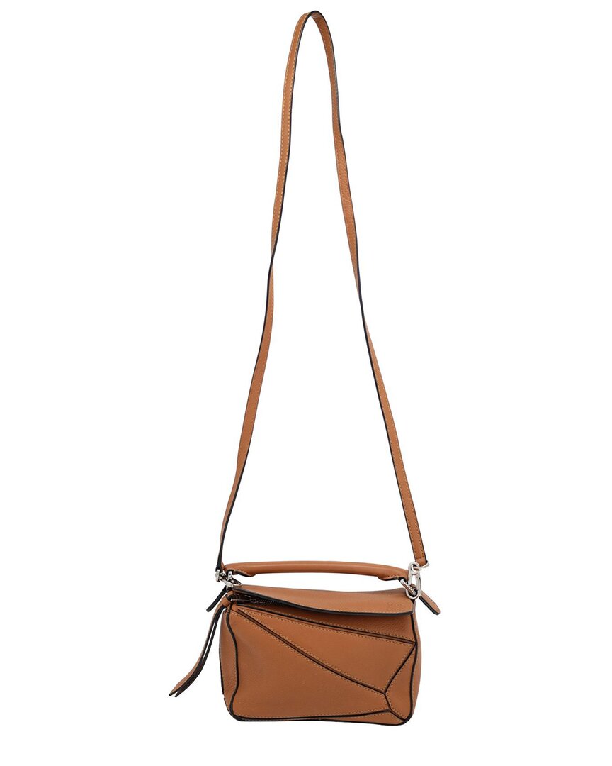 Loewe Brown Leather Puzzle Mini Bag (authentic Pre-loved)