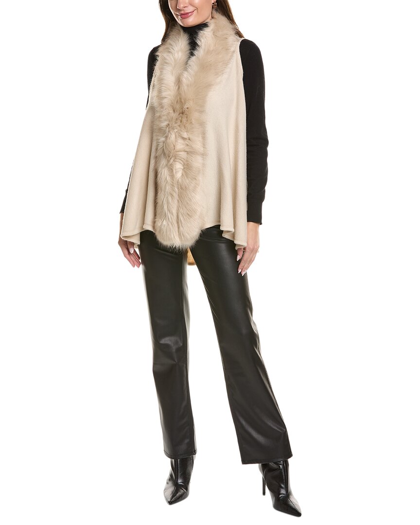 Surell Accessories Knit Vest In Pink