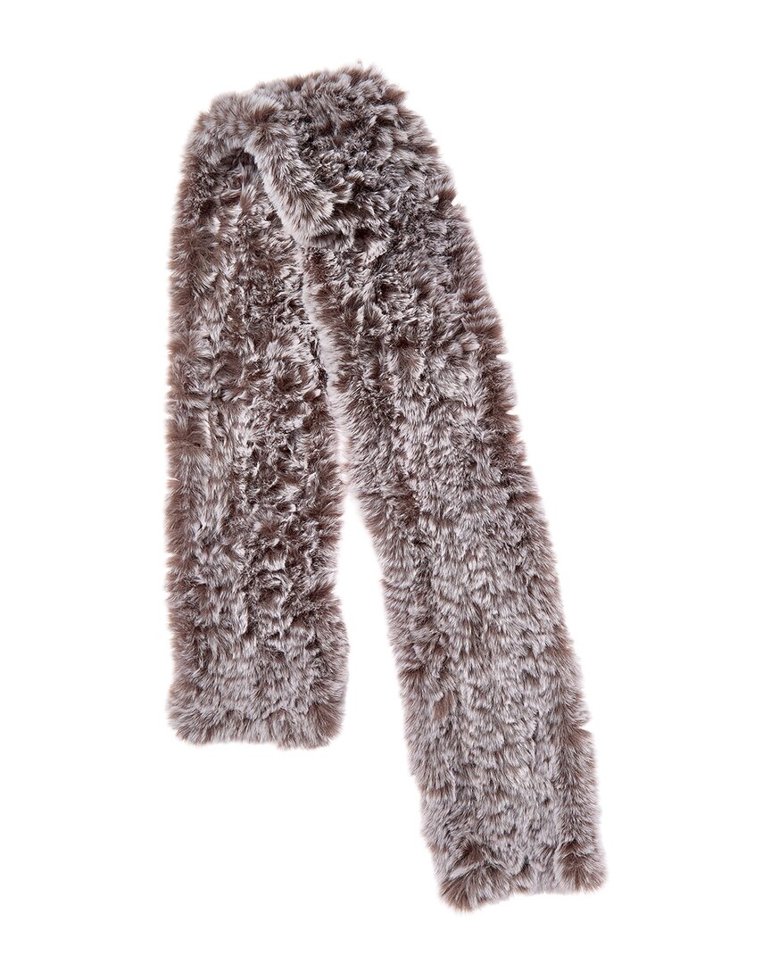 Surell Accessories Knit Scarf In Gray