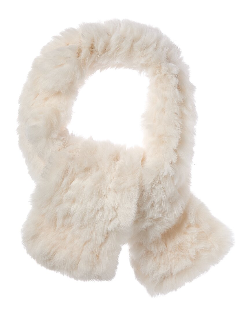 Surell Accessories Knit Scarf In White