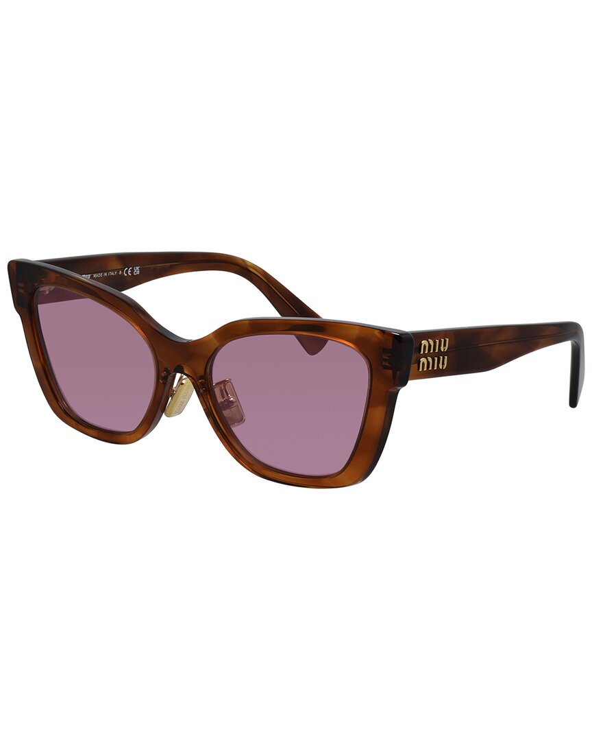 Miu Miu Women's 02zs 56mm Sunglasses In Brown