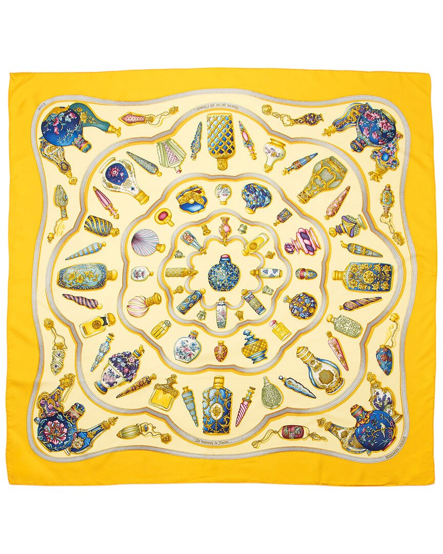 Pre-owned Hermes Hermès Silk Le Flacon Perfume Bottle 90cm Scarf (authentic Pre-loved)