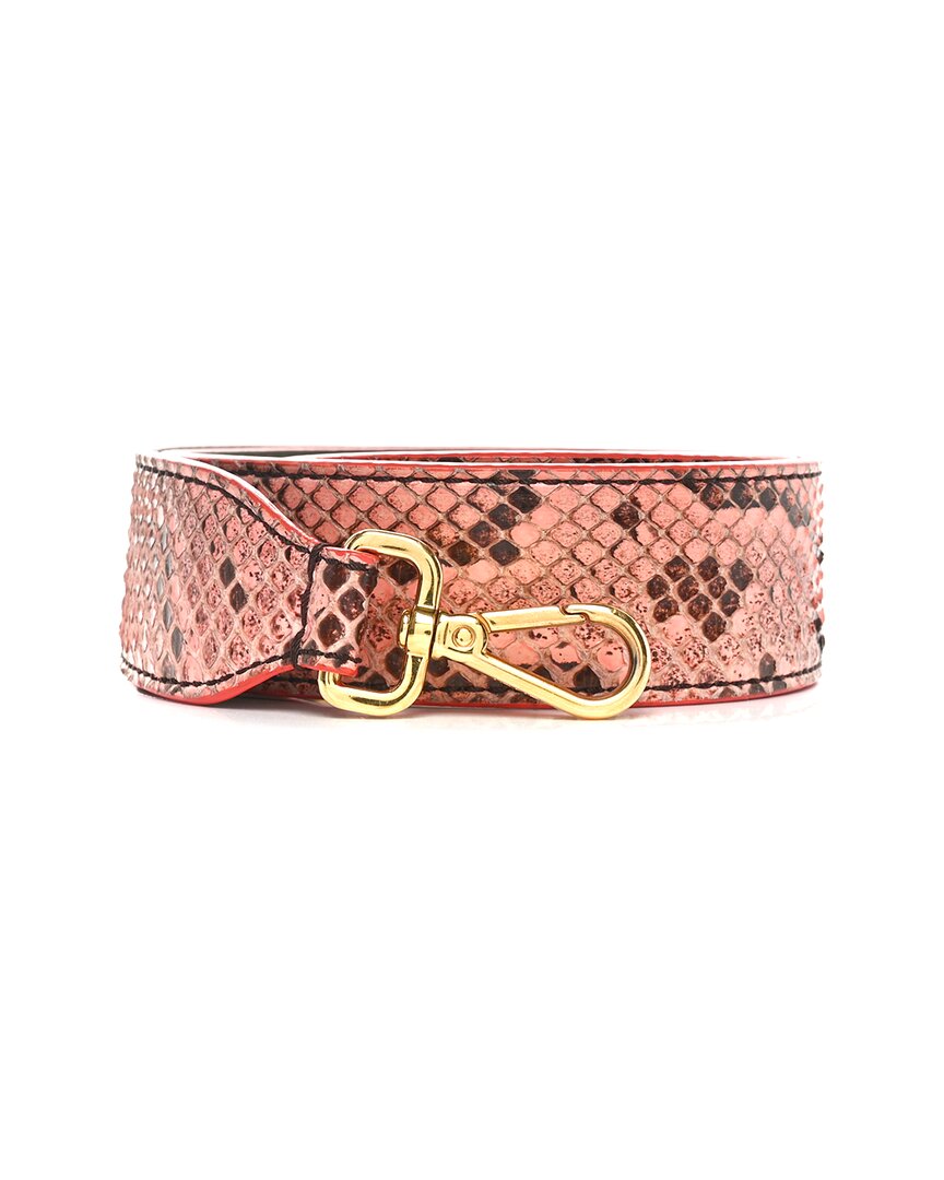 Fendi Pink Snakeskin Dolce Strap You (authentic Pre-loved)