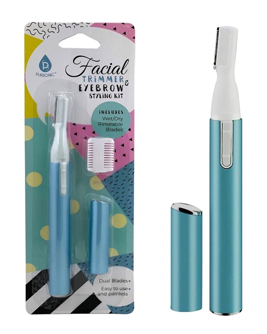 Pursonic Facial Trimmer & Eyebrow Styling Kit In White