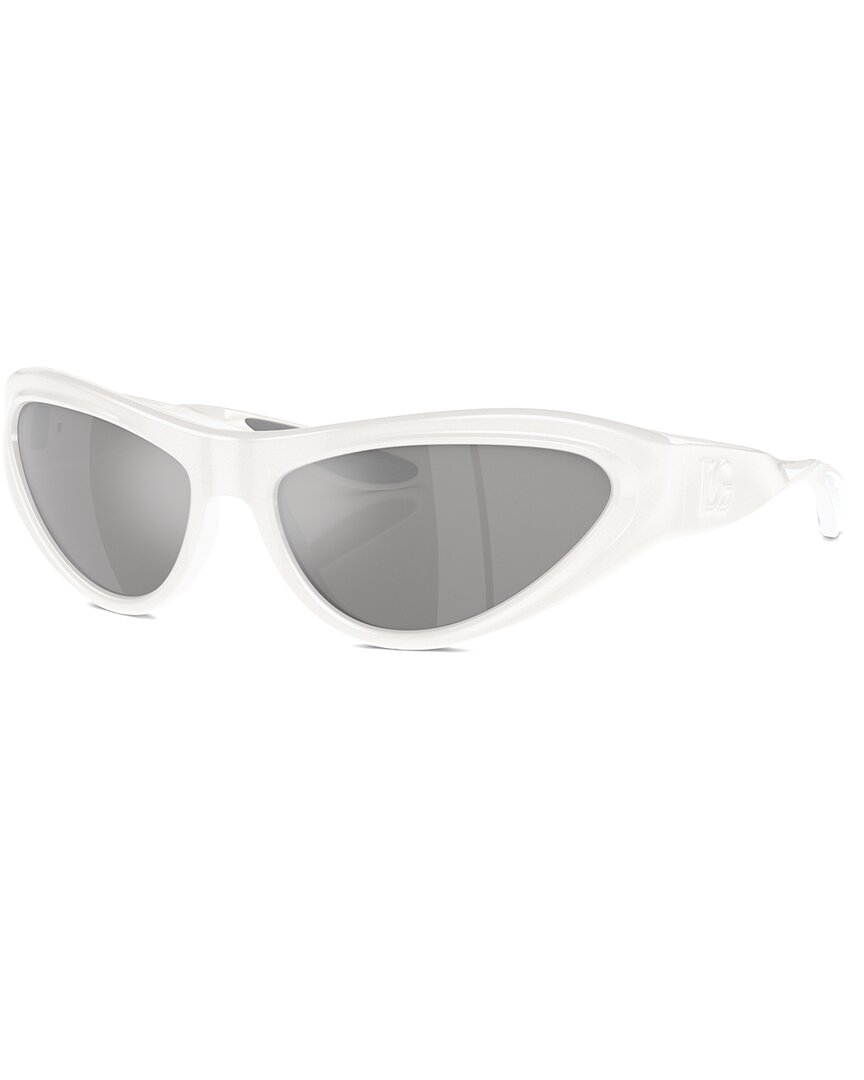 Dolce & Gabbana White Injected Sunglasses In White