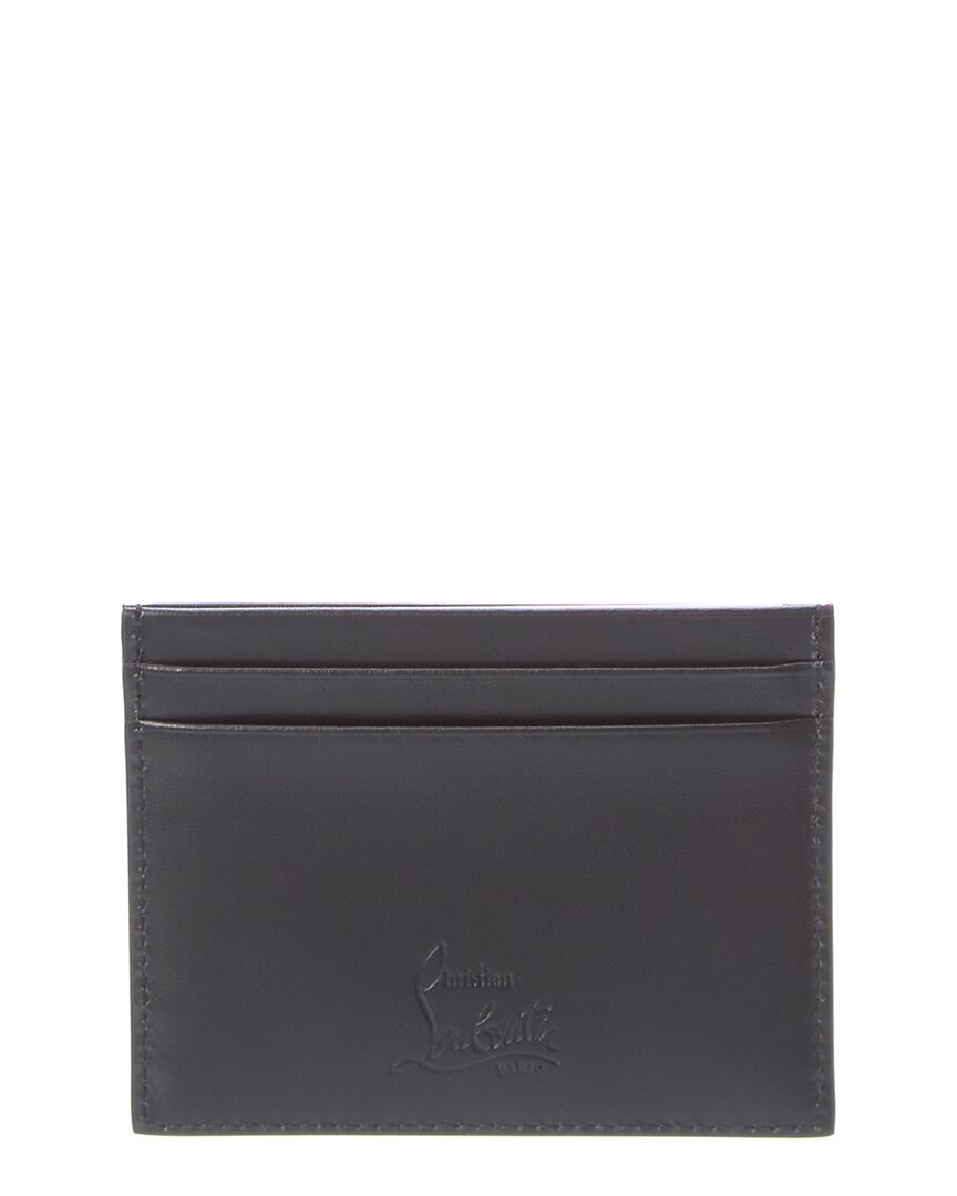 Christian Louboutin Kios Leather Card Holder In Black