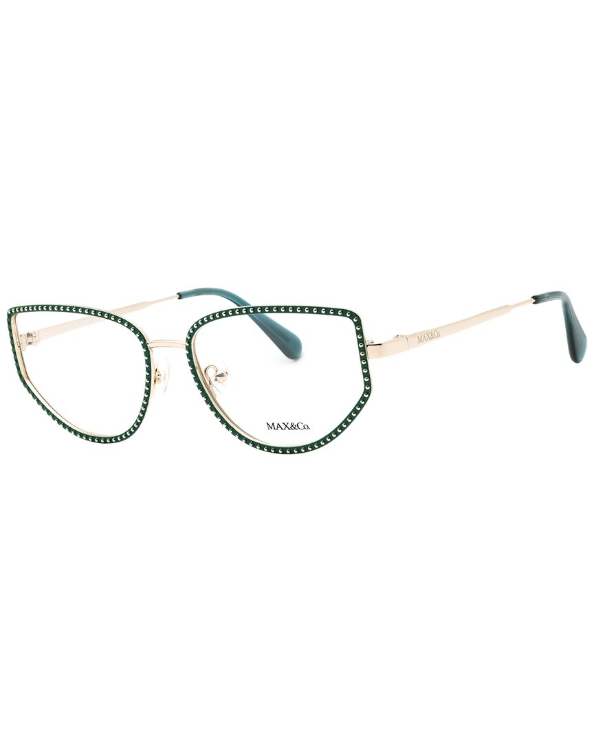 Max & Co By Maxmara Max & Co By Max Mara Women's Mo5122 55mm Optical Frames In Green