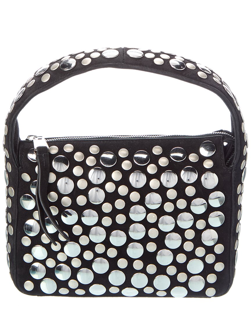 Khaite Elena Small Suede Shoulder Bag In Black