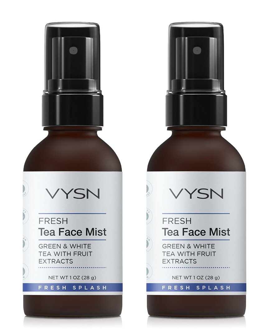 Vysn Unisex 1oz Fresh Tea Face Mist - Green & White Tea With Fruit Extracts - 2 Pack In Brown