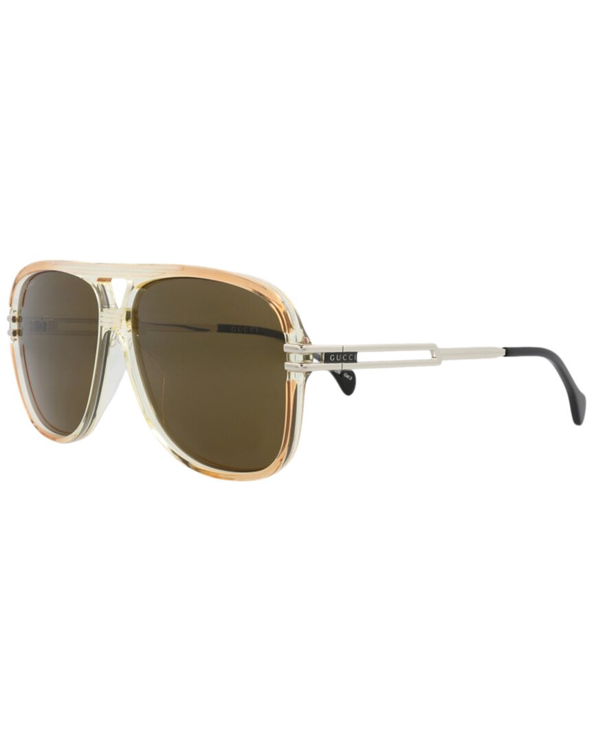 Gucci Aviator-frame Acetate Sunglasses In Green