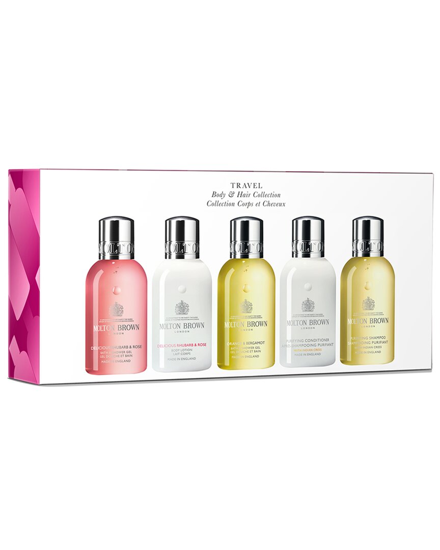 Molton Brown London Unisex 5 X 3.3oz Travel Body & Hair Collection In White