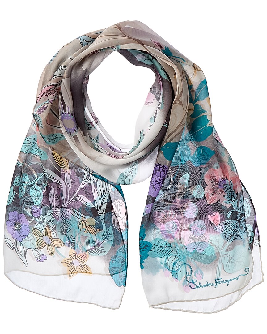 Ferragamo Salvatore  Silk Scarf In Multi