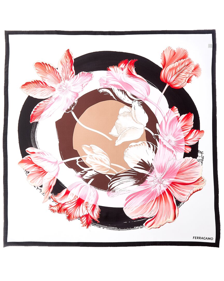 Ferragamo Silk Scarf In Multi
