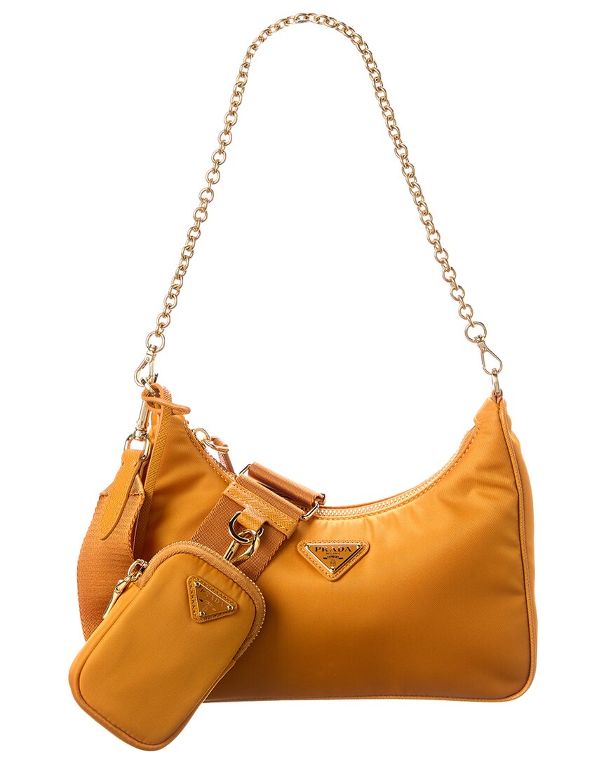 Prada Re-edition 2005 Re-nylon Shoulder Bag In Orange