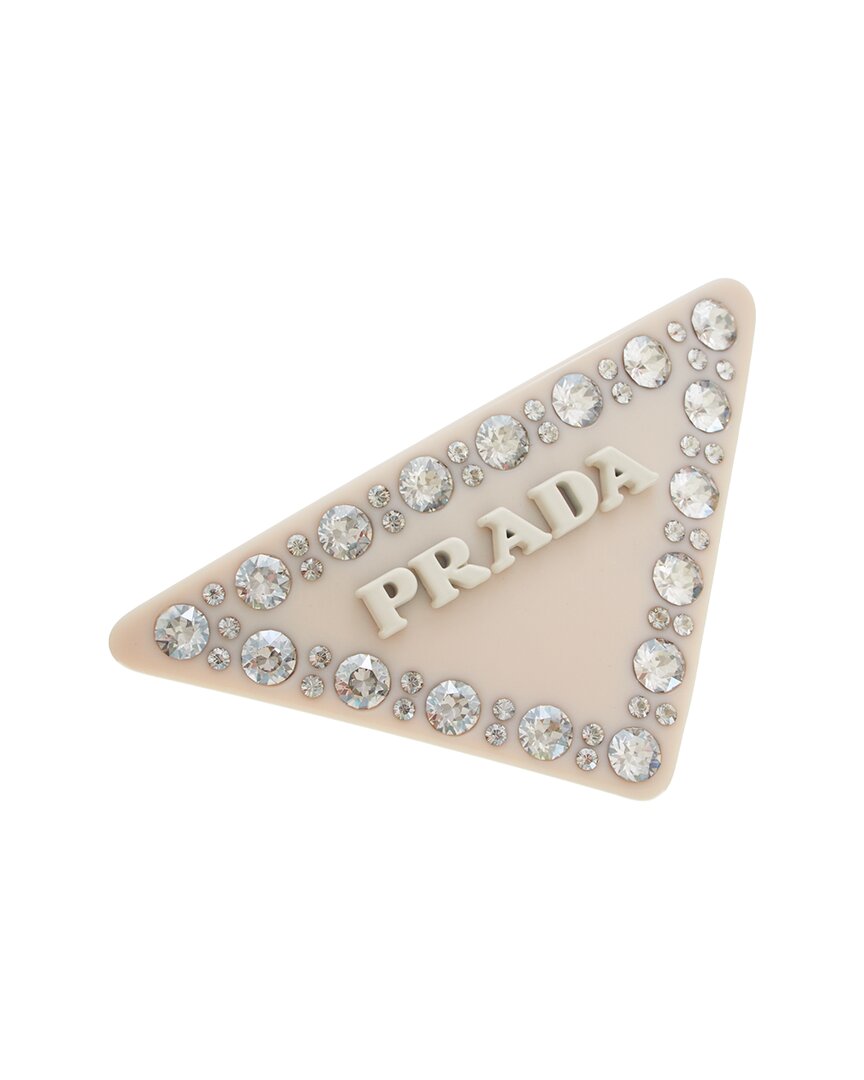 Prada Plexiglass Hair Clip In White