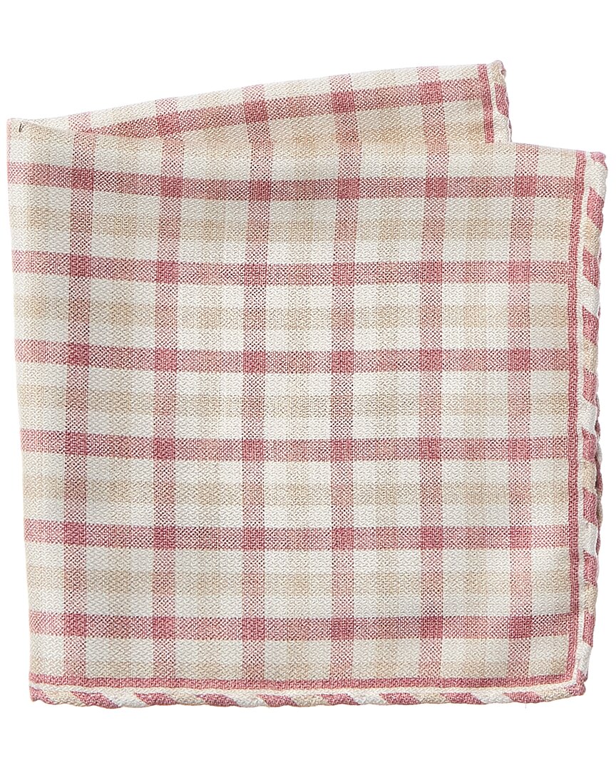 Brunello Cucinelli Silk Pocket Square In Pink