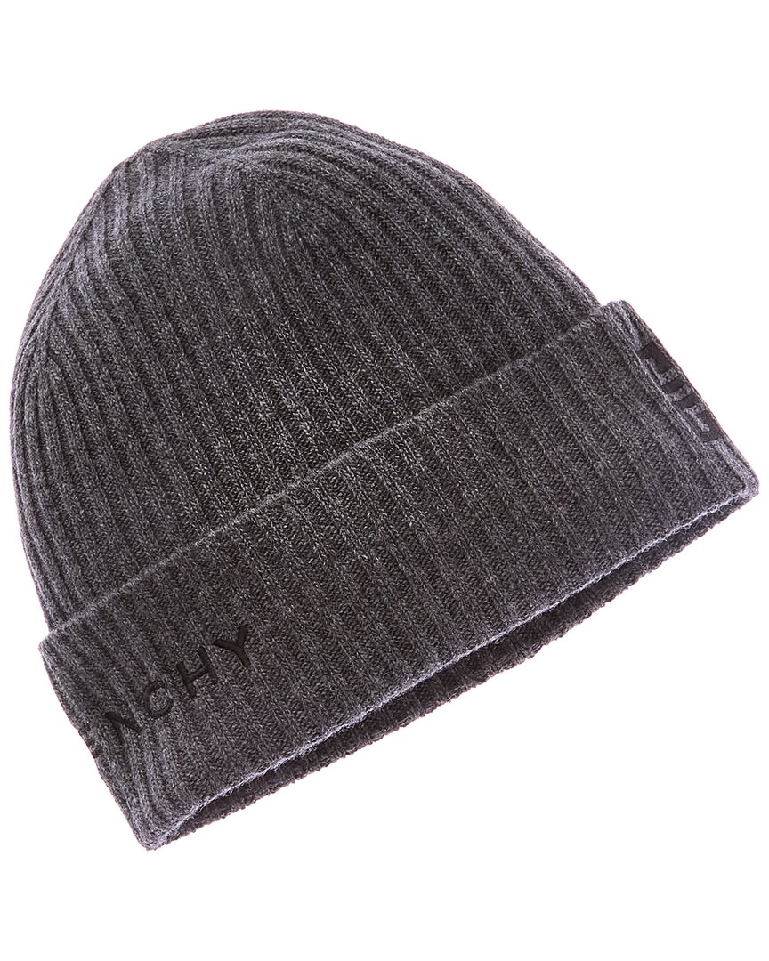 Givenchy 4g Wool & Cashmere-blend Beanie In Gray