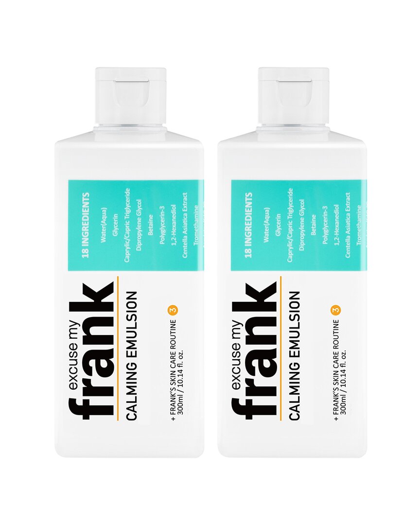 Excuse My Frank Unisex 10.14oz Calming Emulsion 300ml Pack Of 2