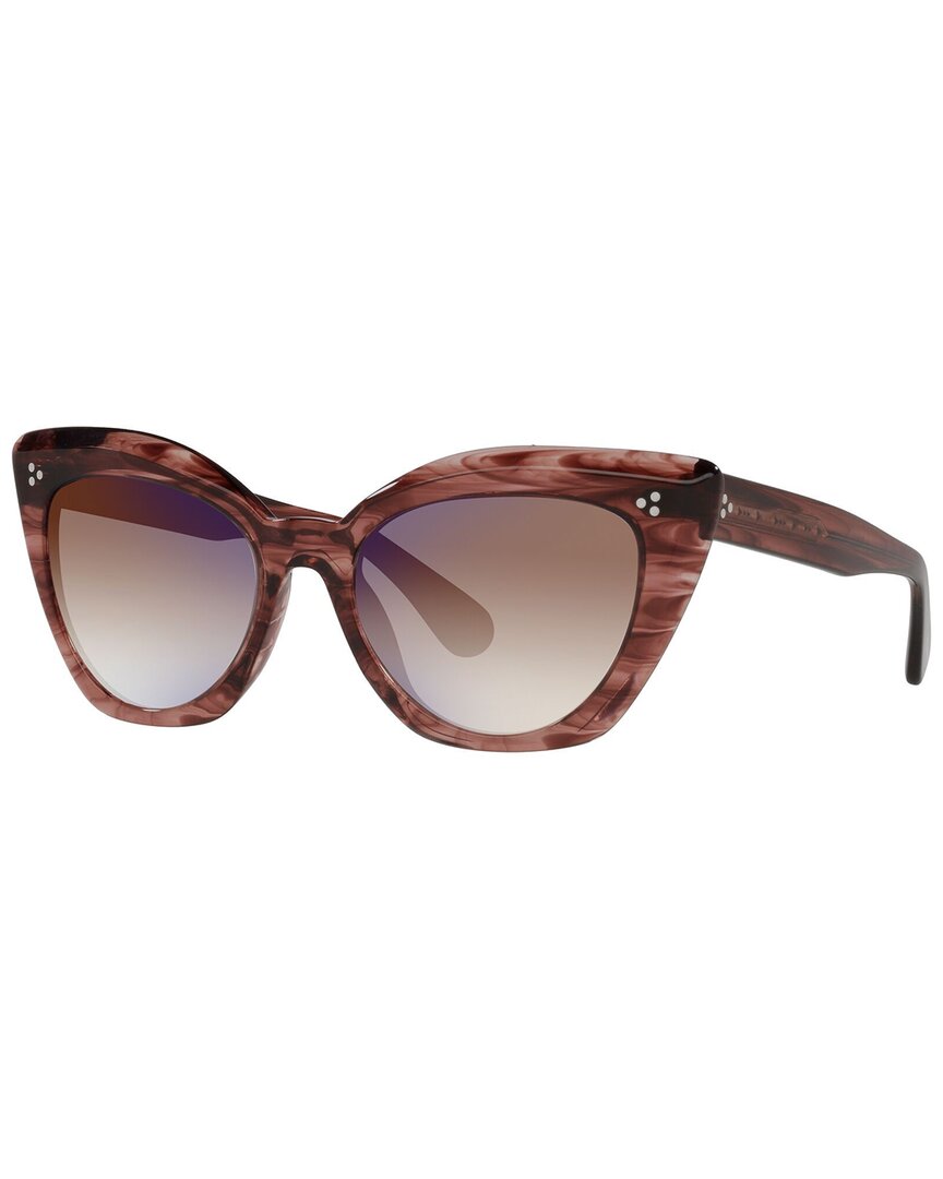 Oliver Peoples Laiya 55mm Gradient Butterfly Sunglasses In Red