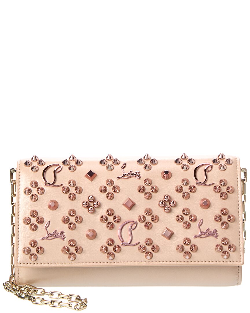 Christian Louboutin Paloma Loubinthesky Wallet On Chain In Leather In Neutral