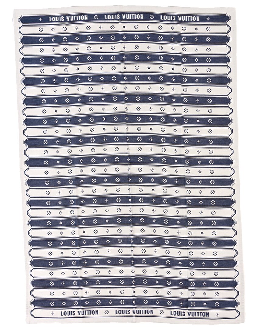 Pre-owned Louis Vuitton Blue Monogram Canvas Cotton Summer Stardust Blanket (authentic Pre-loved)
