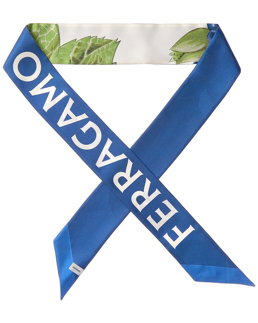 Ferragamo Silk Scarf In White