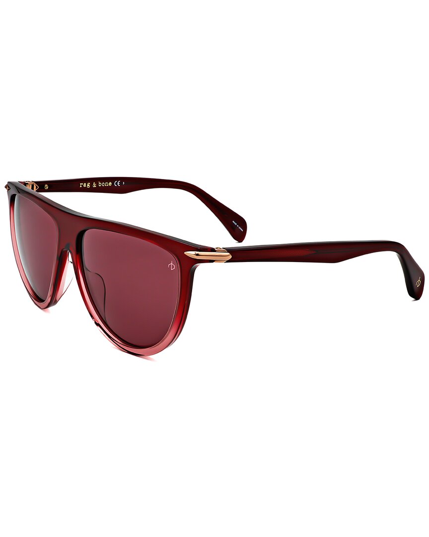 Rag & Bone Women's Rnb1056/s 57mm Sunglasses In Burgundy