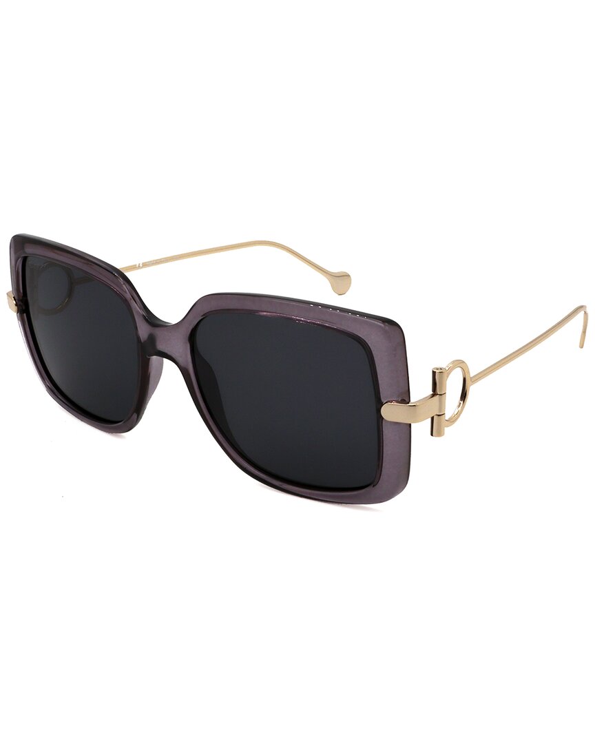 Shop Ferragamo Women's Sf913s 55mm Sunglasses In Grey
