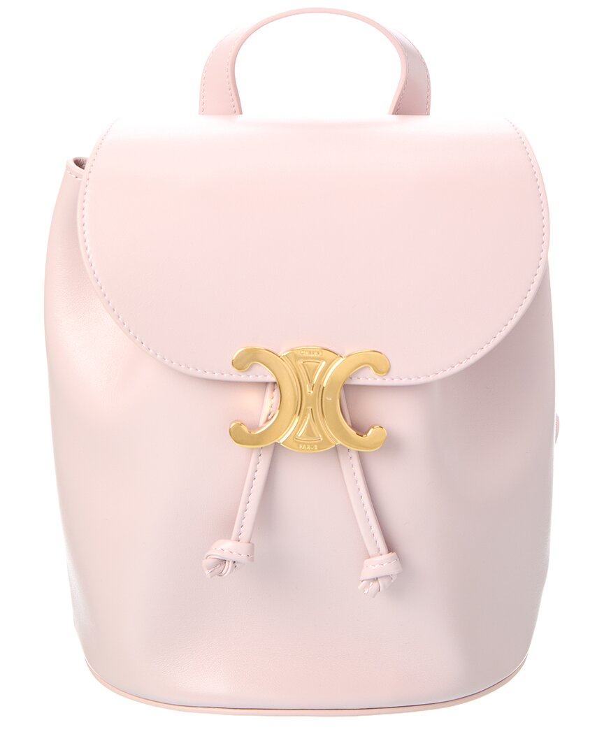 Celine Bonnie Leather Backpack In Pink