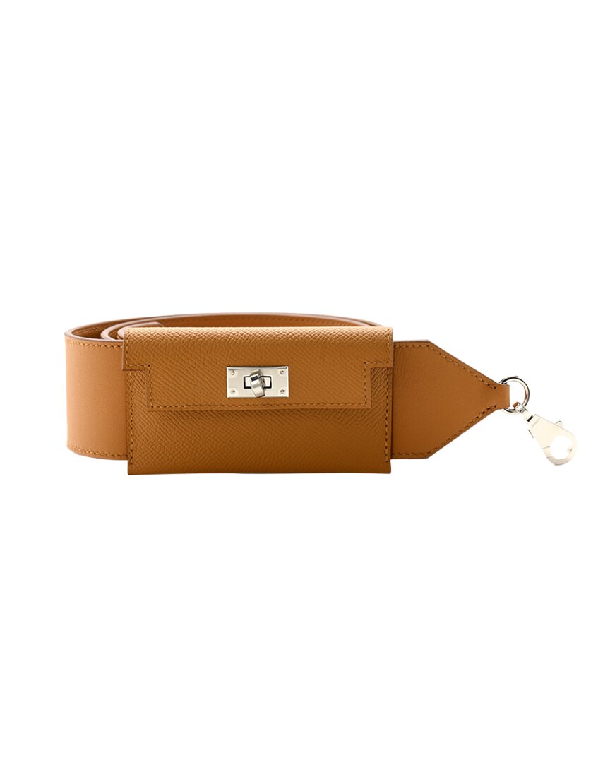 Pre-owned Hermes Hermès Sesame Epsom Leather Swift Pocket Kelly Shoulder Strap (authentic Pre- Loved)