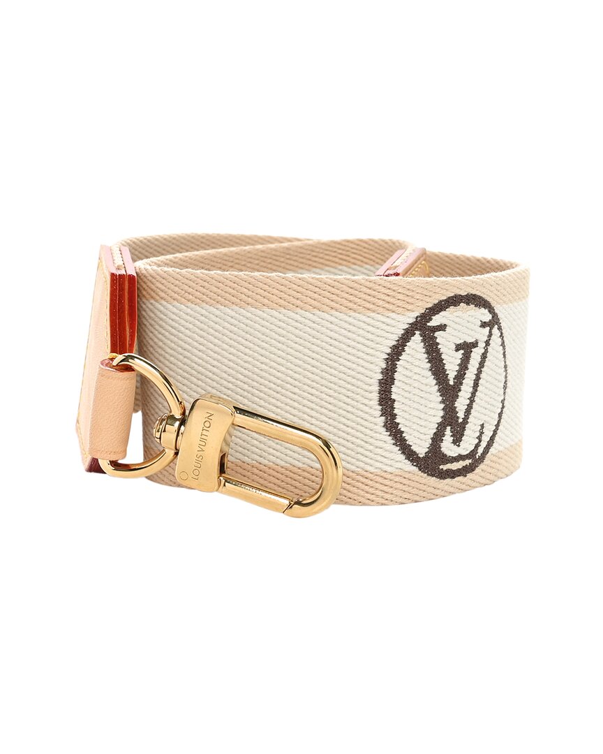 Pre-owned Louis Vuitton White Monogram Coated Canvas Vibe Lv Shoulder Strap (authentic  Pre-loved)