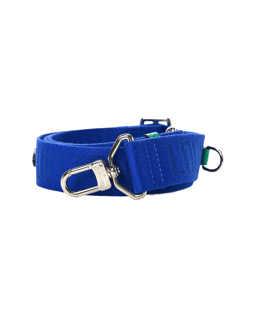 Pre-owned Louis Vuitton Blue Nylon Adjustable Shoulder Strap (authentic Pre-loved)