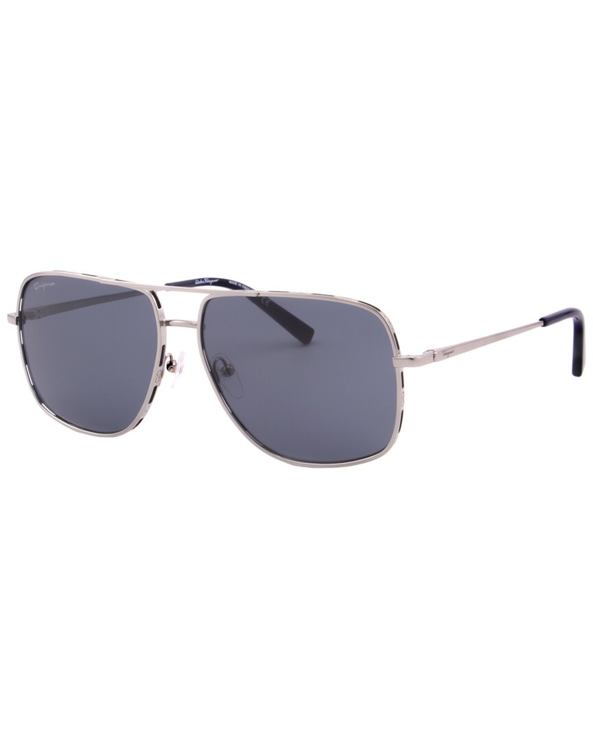 Ferragamo Men's Sf278s 60mm Sunglasses In Grey