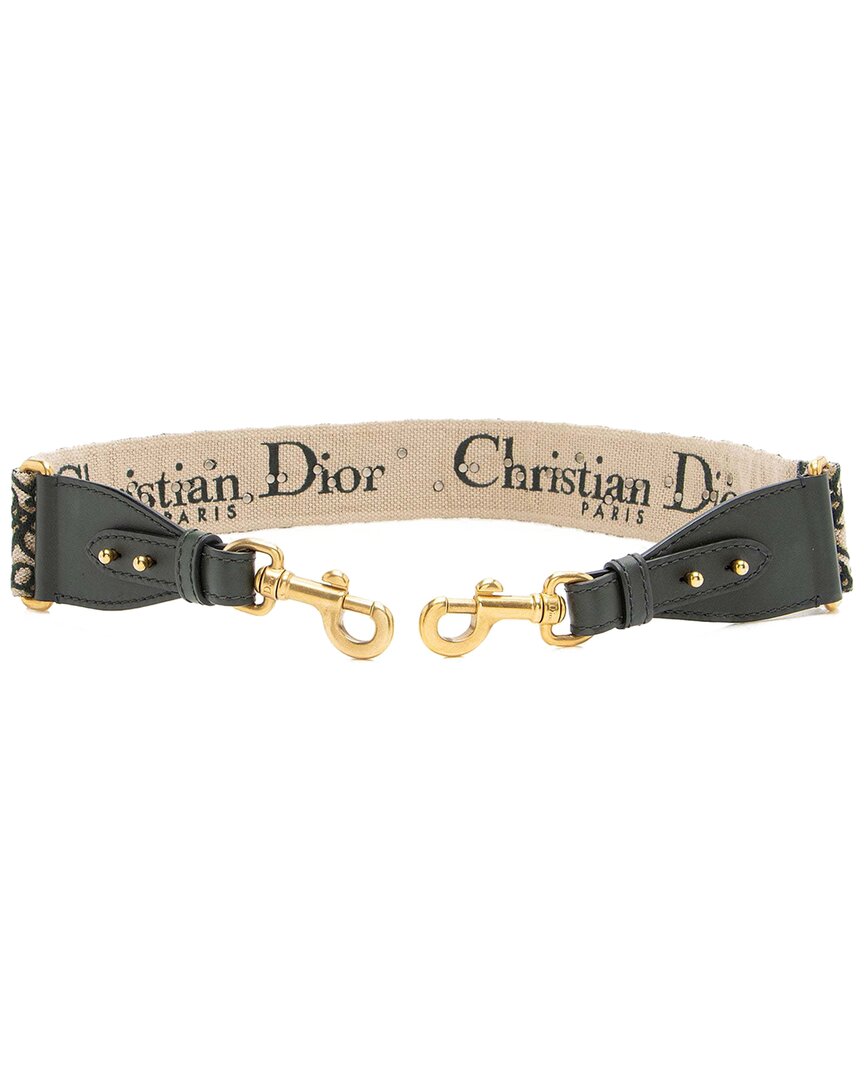 Dior Brown Leather Oblique Studded Shoulder Strap (authentic Pre-loved)