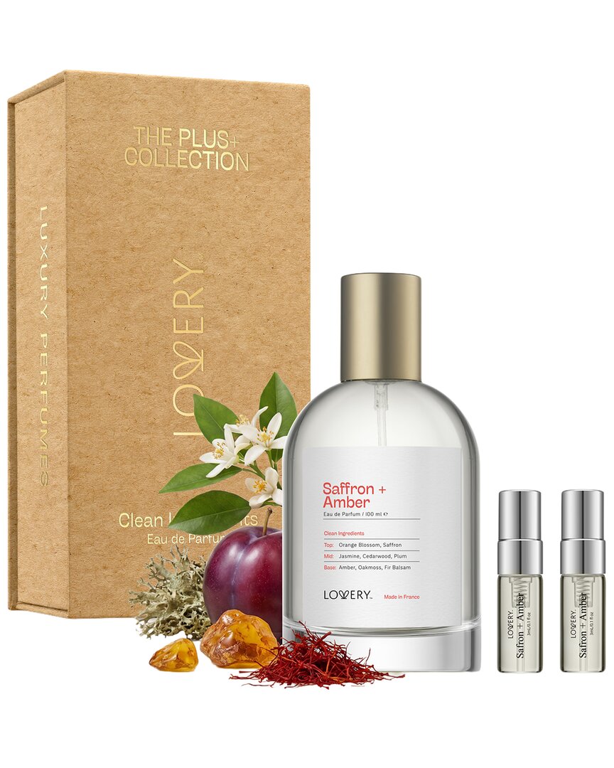 Lovery Unisex 3.58oz Plus Saffron + Amber 3pc Perfume Gift Set